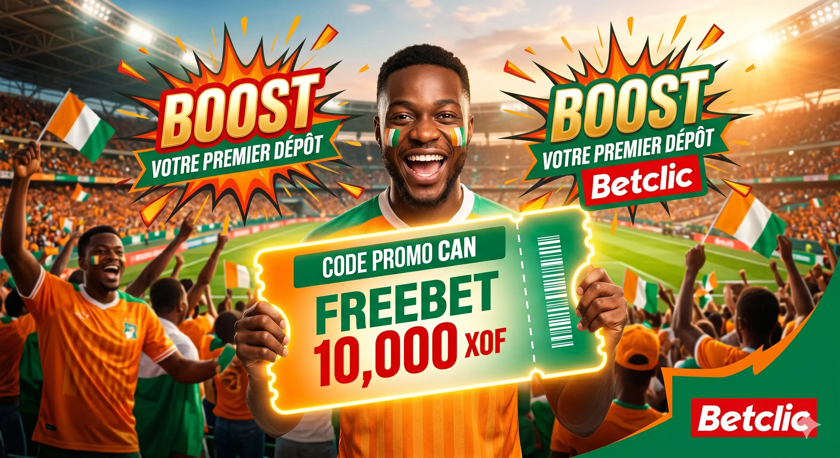 Fan ivoirien avec code promo CAN et freebet Betclic